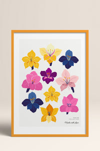 HOMEPACK Ahşap Çerçeveli Tablo Çerçeveli Poster Sanatsal Modern Duvar Dekoru BLOSSOM-21