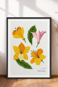 HOMEPACK Ahşap Çerçeveli Tablo Çerçeveli Poster Sanatsal Modern Duvar Dekoru BLOSSOM-22