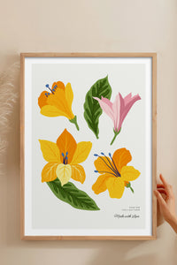 HOMEPACK Ahşap Çerçeveli Tablo Çerçeveli Poster Sanatsal Modern Duvar Dekoru BLOSSOM-22