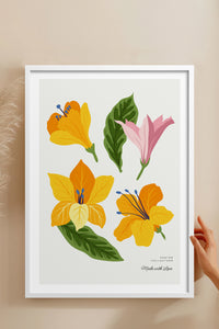 HOMEPACK Ahşap Çerçeveli Tablo Çerçeveli Poster Sanatsal Modern Duvar Dekoru BLOSSOM-22