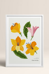 HOMEPACK Ahşap Çerçeveli Tablo Çerçeveli Poster Sanatsal Modern Duvar Dekoru BLOSSOM-22