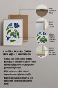 HOMEPACK Ahşap Çerçeveli Tablo Çerçeveli Poster Sanatsal Modern Duvar Dekoru BLOSSOM-24