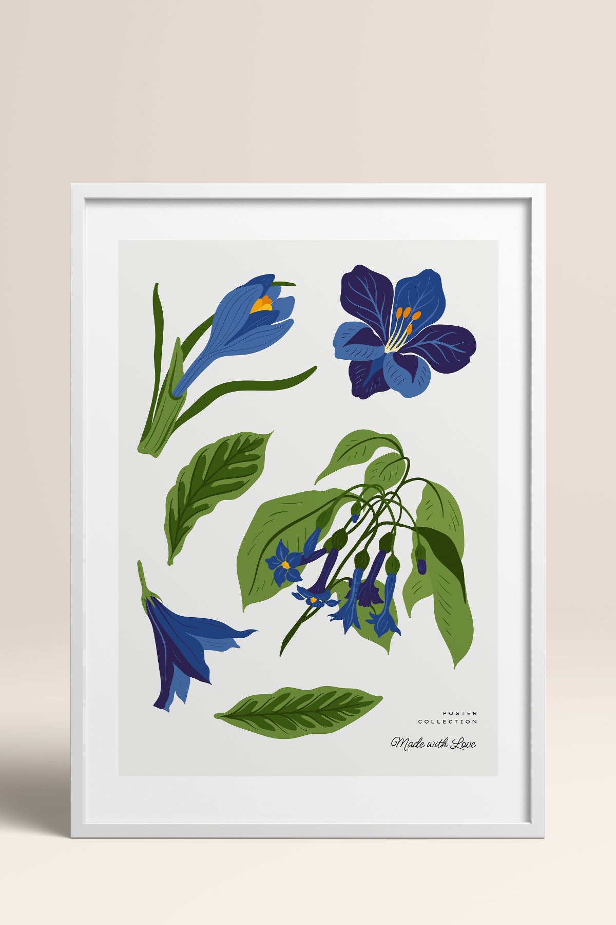 HOMEPACK Ahşap Çerçeveli Tablo Çerçeveli Poster Sanatsal Modern Duvar Dekoru BLOSSOM-24