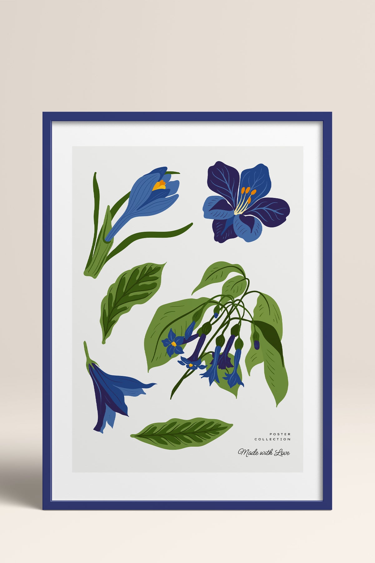 HOMEPACK Ahşap Çerçeveli Tablo Çerçeveli Poster Sanatsal Modern Duvar Dekoru BLOSSOM-24