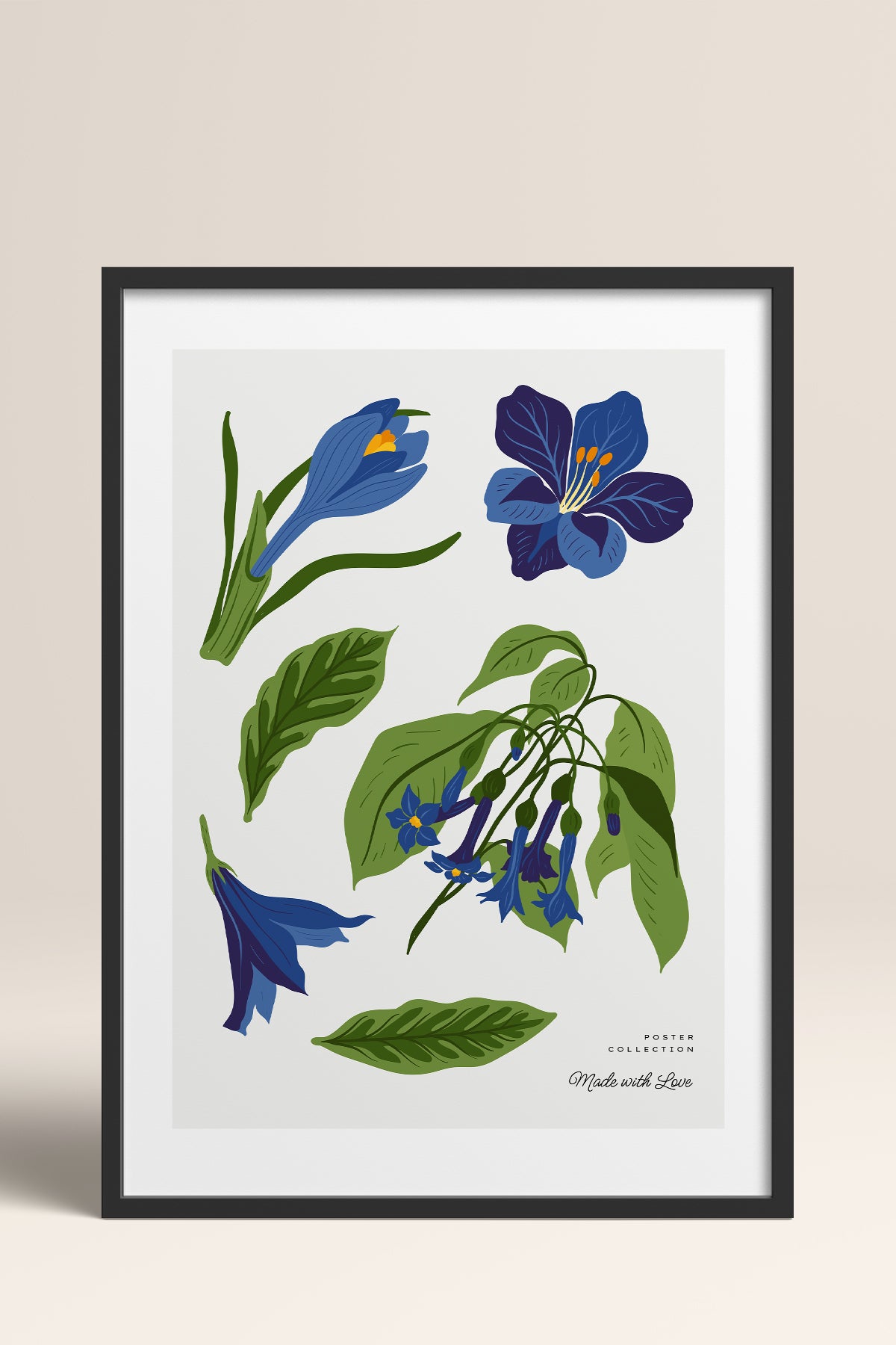 HOMEPACK Ahşap Çerçeveli Tablo Çerçeveli Poster Sanatsal Modern Duvar Dekoru BLOSSOM-24