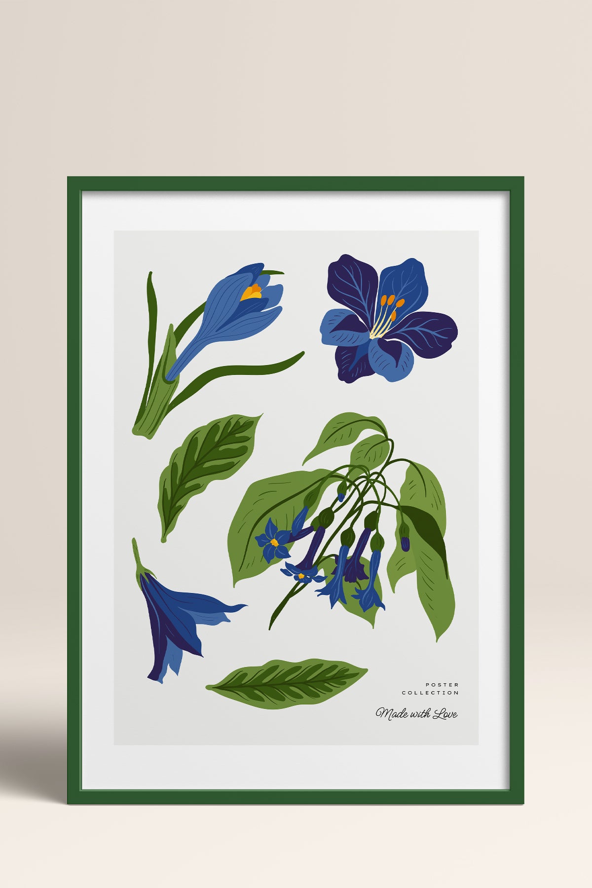 HOMEPACK Ahşap Çerçeveli Tablo Çerçeveli Poster Sanatsal Modern Duvar Dekoru BLOSSOM-24