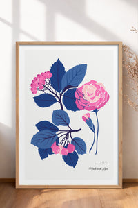 HOMEPACK Ahşap Çerçeveli Tablo Çerçeveli Poster Sanatsal Modern Duvar Dekoru BLOSSOM-25