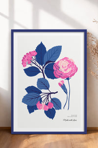 HOMEPACK Ahşap Çerçeveli Tablo Çerçeveli Poster Sanatsal Modern Duvar Dekoru BLOSSOM-25