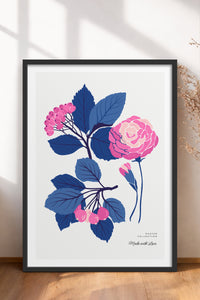 HOMEPACK Ahşap Çerçeveli Tablo Çerçeveli Poster Sanatsal Modern Duvar Dekoru BLOSSOM-25