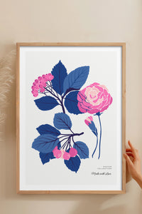 HOMEPACK Ahşap Çerçeveli Tablo Çerçeveli Poster Sanatsal Modern Duvar Dekoru BLOSSOM-25