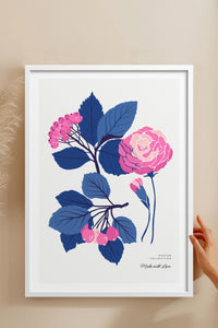 HOMEPACK Ahşap Çerçeveli Tablo Çerçeveli Poster Sanatsal Modern Duvar Dekoru BLOSSOM-25