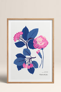 HOMEPACK Ahşap Çerçeveli Tablo Çerçeveli Poster Sanatsal Modern Duvar Dekoru BLOSSOM-25