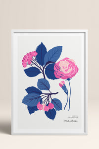 HOMEPACK Ahşap Çerçeveli Tablo Çerçeveli Poster Sanatsal Modern Duvar Dekoru BLOSSOM-25