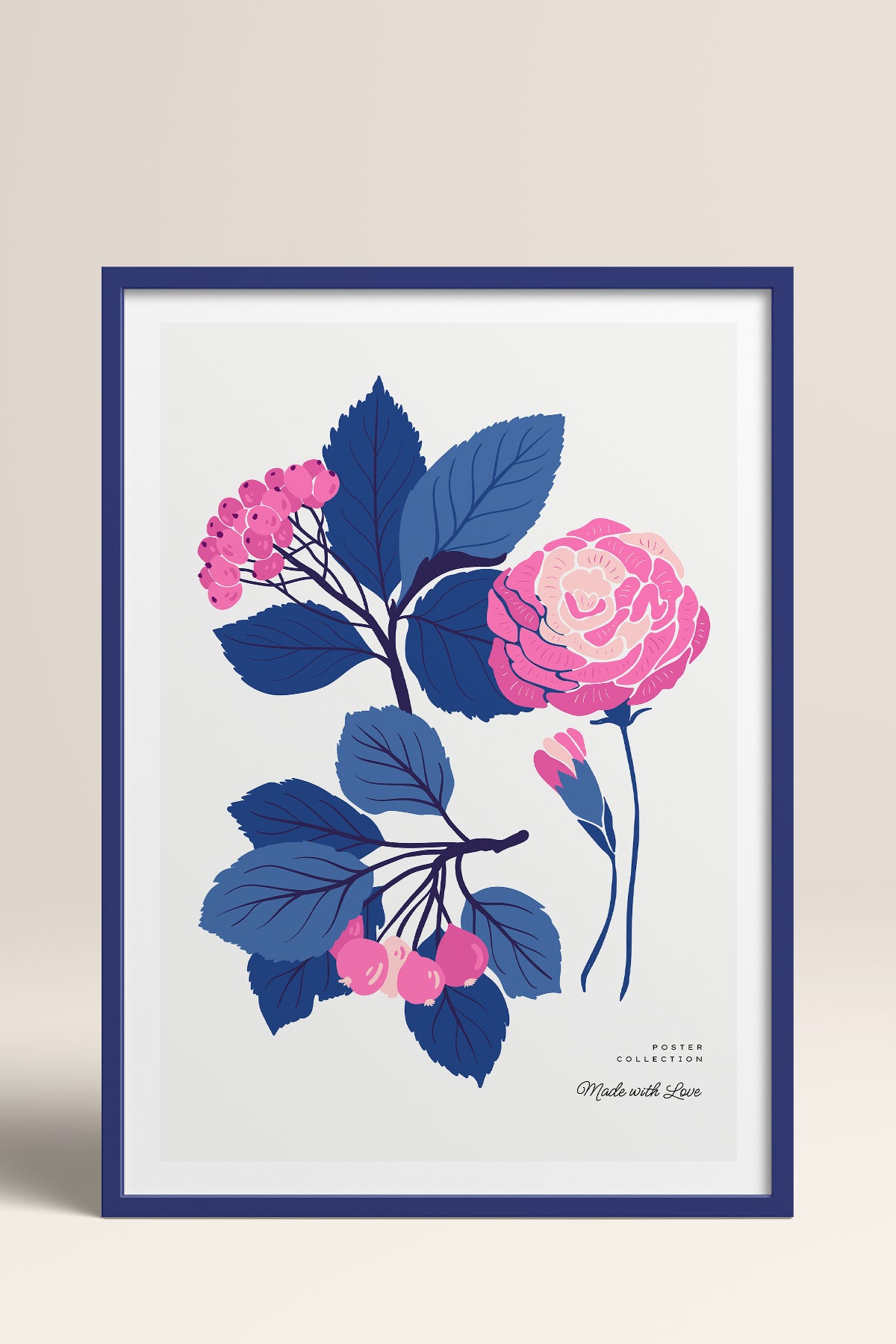 HOMEPACK Ahşap Çerçeveli Tablo Çerçeveli Poster Sanatsal Modern Duvar Dekoru BLOSSOM-25