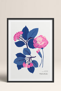 HOMEPACK Ahşap Çerçeveli Tablo Çerçeveli Poster Sanatsal Modern Duvar Dekoru BLOSSOM-25