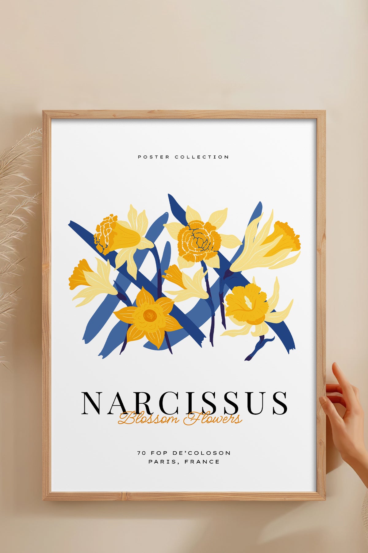 HOMEPACK Ahşap Çerçeveli Tablo Çerçeveli Poster Sanatsal Modern Duvar Dekoru BLOSSOM-26
