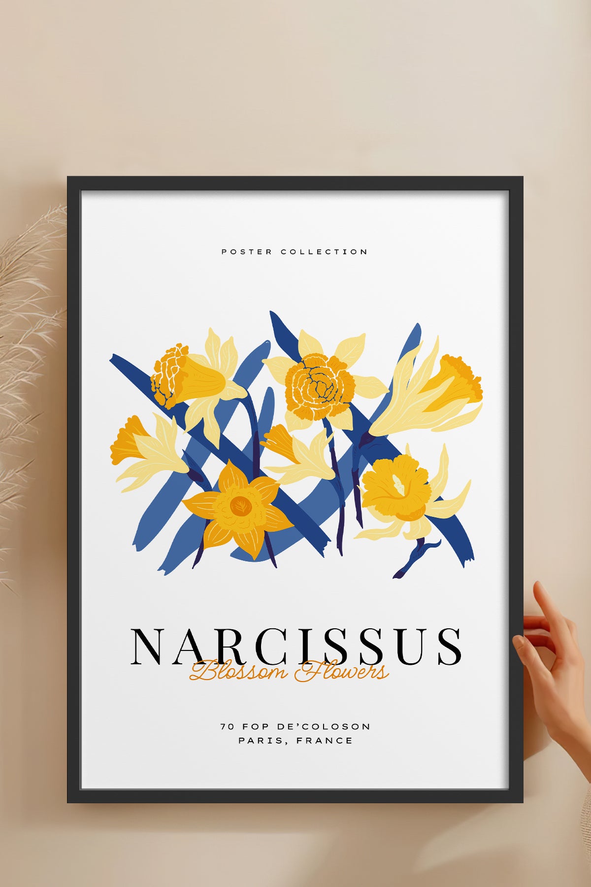 HOMEPACK Ahşap Çerçeveli Tablo Çerçeveli Poster Sanatsal Modern Duvar Dekoru BLOSSOM-26