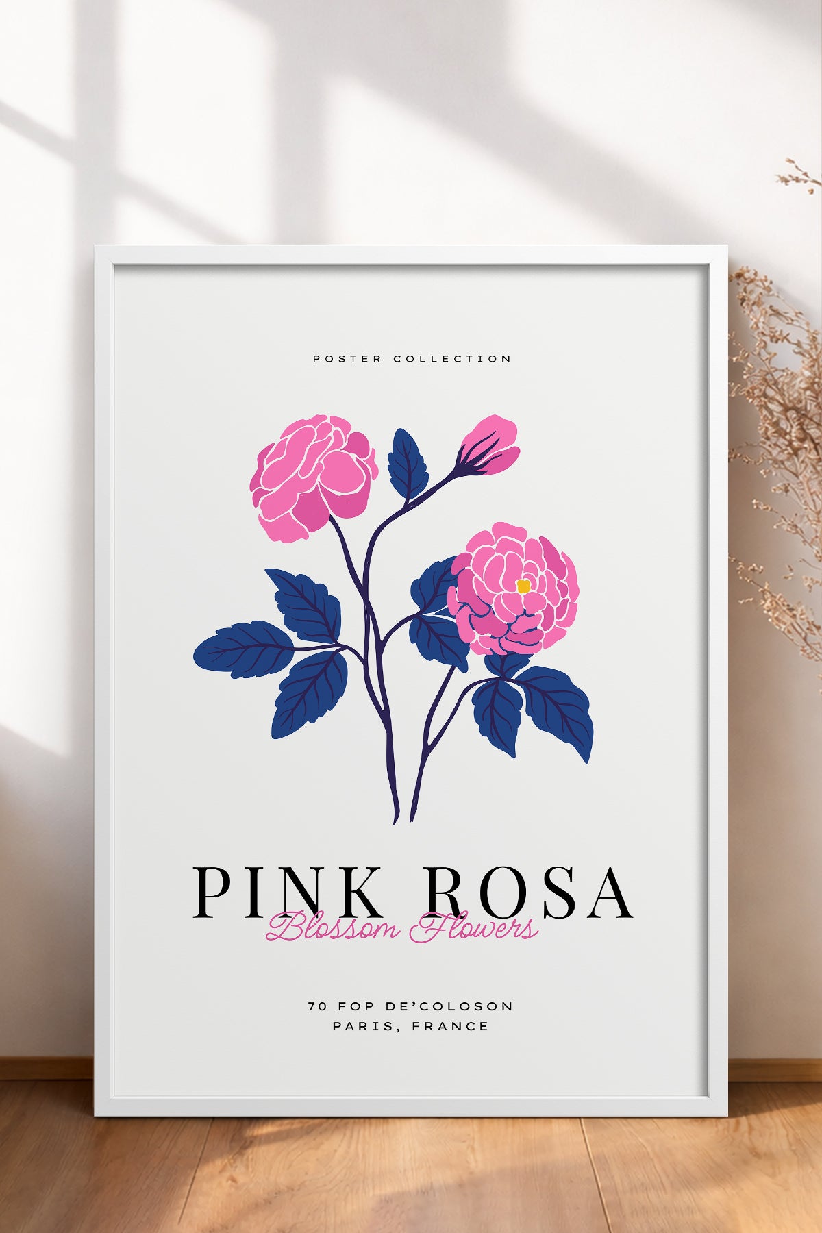 HOMEPACK Ahşap Çerçeveli Tablo Çerçeveli Poster Sanatsal Modern Duvar Dekoru BLOSSOM-28