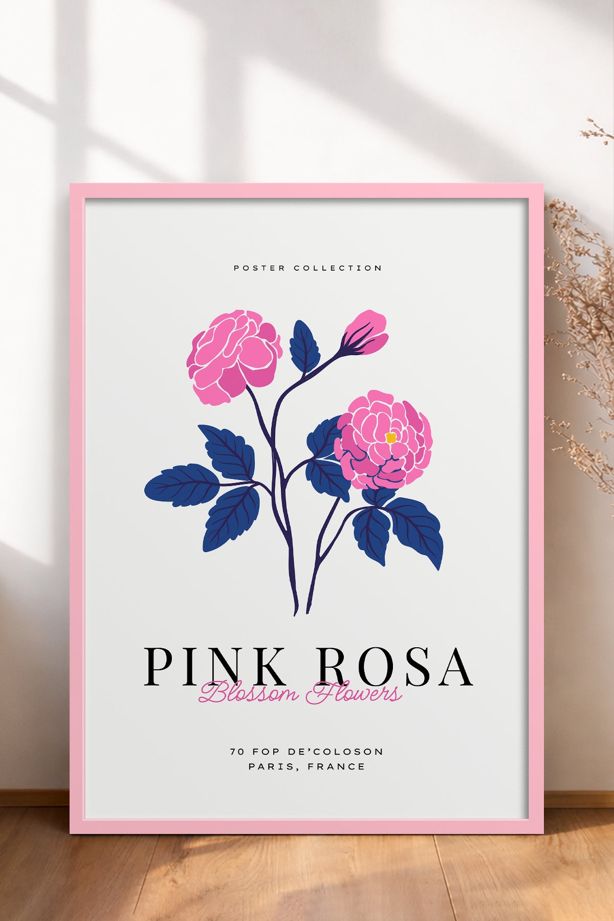 HOMEPACK Ahşap Çerçeveli Tablo Çerçeveli Poster Sanatsal Modern Duvar Dekoru BLOSSOM-28