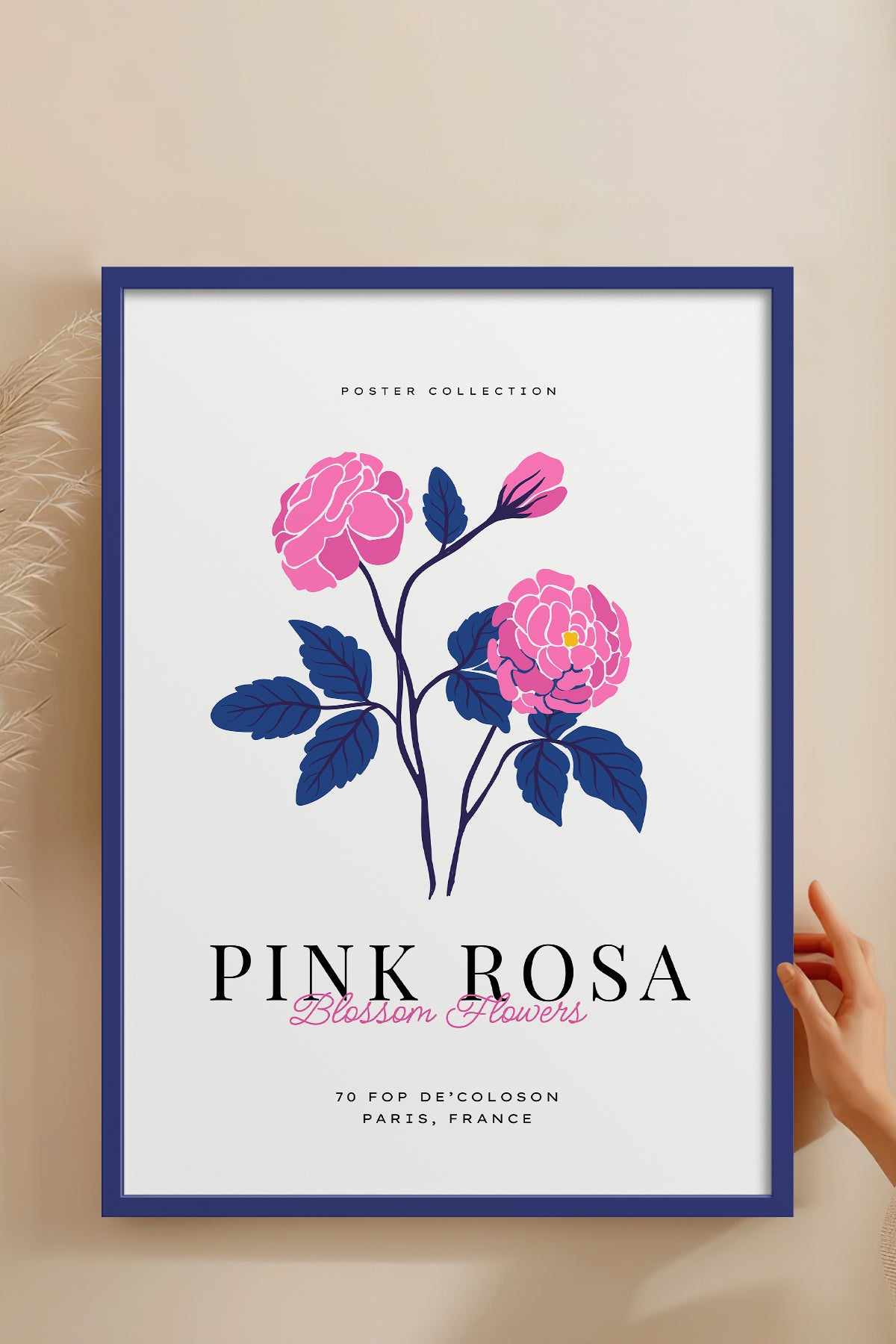 HOMEPACK Ahşap Çerçeveli Tablo Çerçeveli Poster Sanatsal Modern Duvar Dekoru BLOSSOM-28