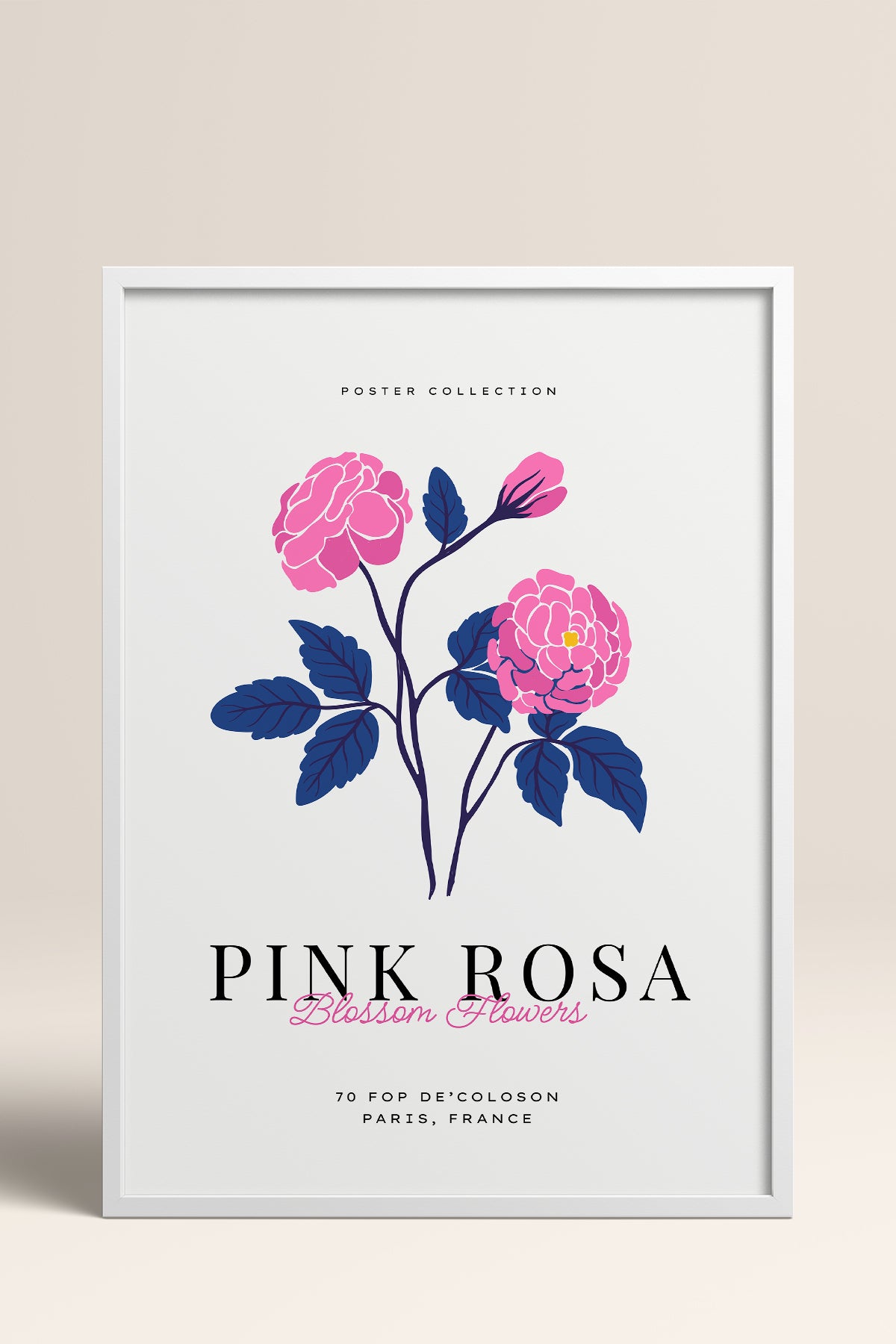 HOMEPACK Ahşap Çerçeveli Tablo Çerçeveli Poster Sanatsal Modern Duvar Dekoru BLOSSOM-28