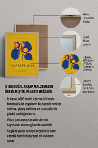 HOMEPACK Ahşap Çerçeveli Tablo Çerçeveli Poster Sanatsal Modern Duvar Dekoru BLOSSOM-29