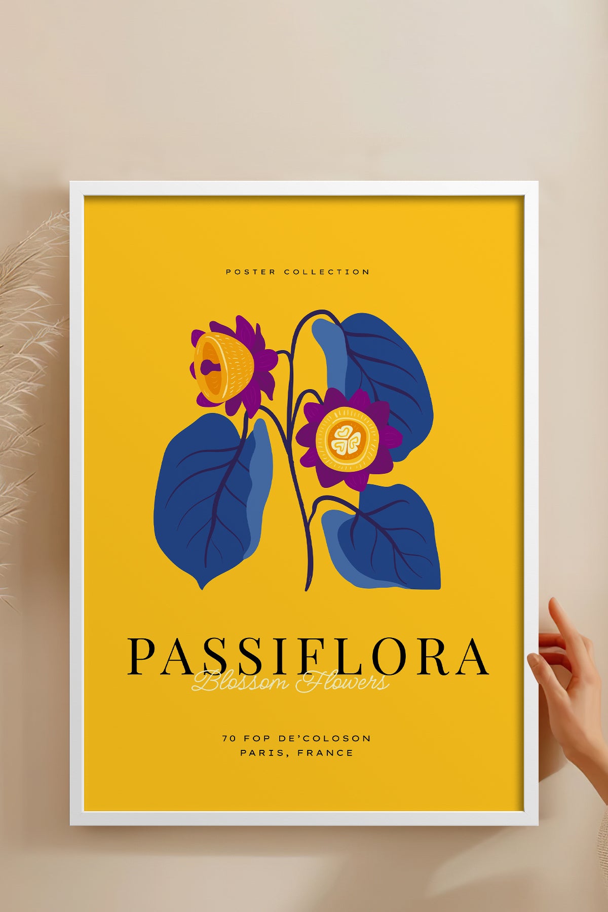 HOMEPACK Ahşap Çerçeveli Tablo Çerçeveli Poster Sanatsal Modern Duvar Dekoru BLOSSOM-29