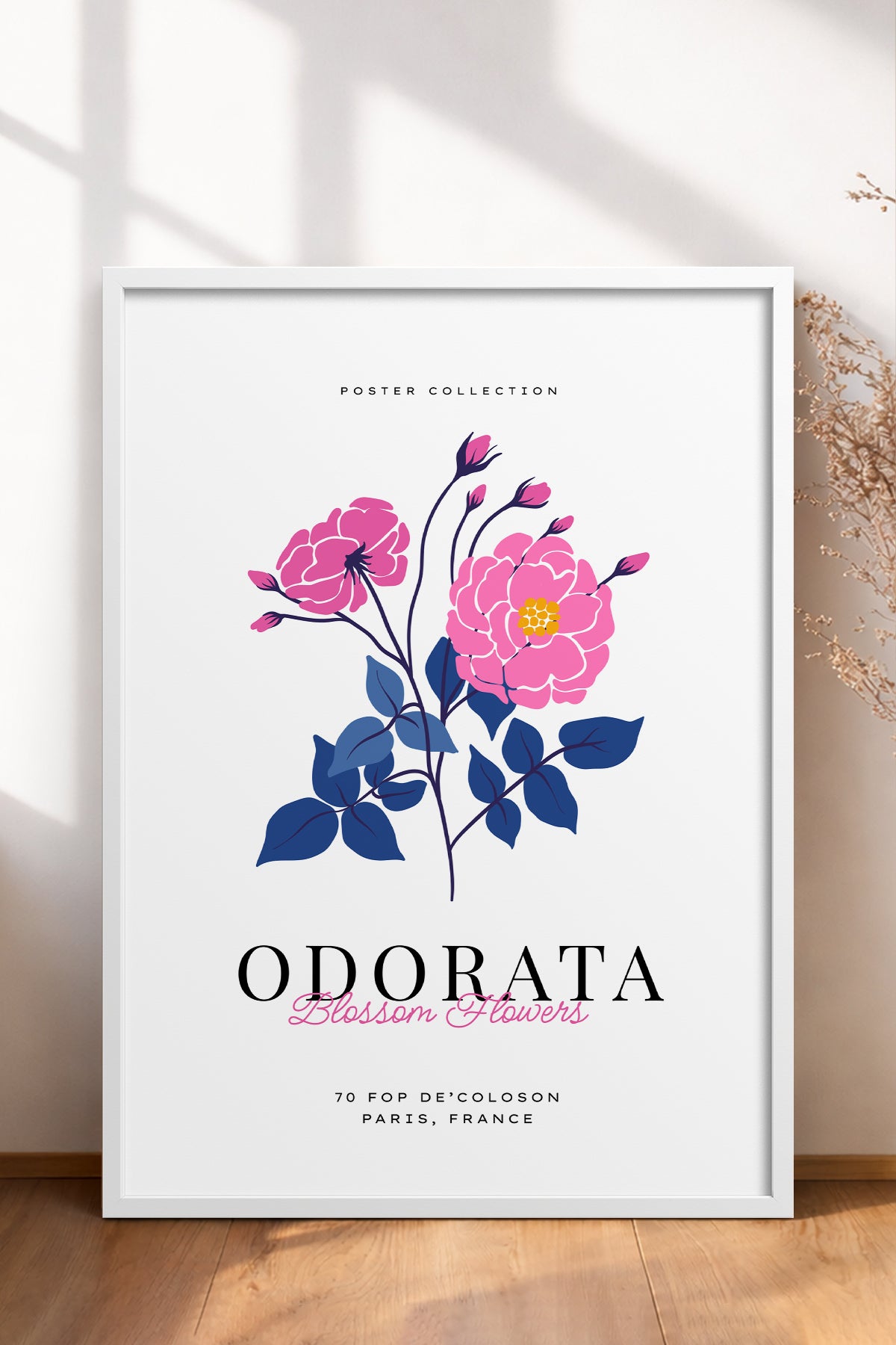 HOMEPACK Ahşap Çerçeveli Tablo Çerçeveli Poster Sanatsal Modern Duvar Dekoru BLOSSOM-30