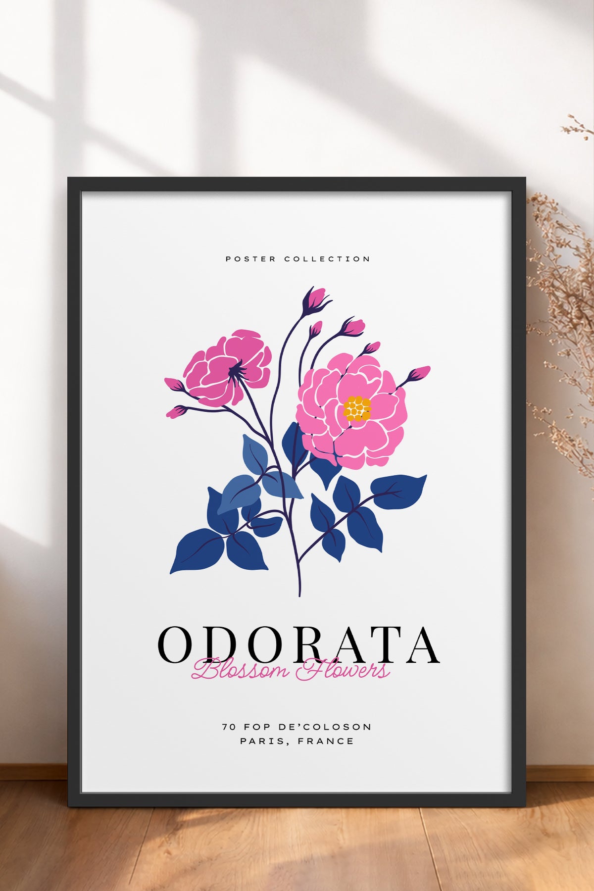 HOMEPACK Ahşap Çerçeveli Tablo Çerçeveli Poster Sanatsal Modern Duvar Dekoru BLOSSOM-30