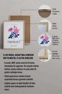 HOMEPACK Ahşap Çerçeveli Tablo Çerçeveli Poster Sanatsal Modern Duvar Dekoru BLOSSOM-30