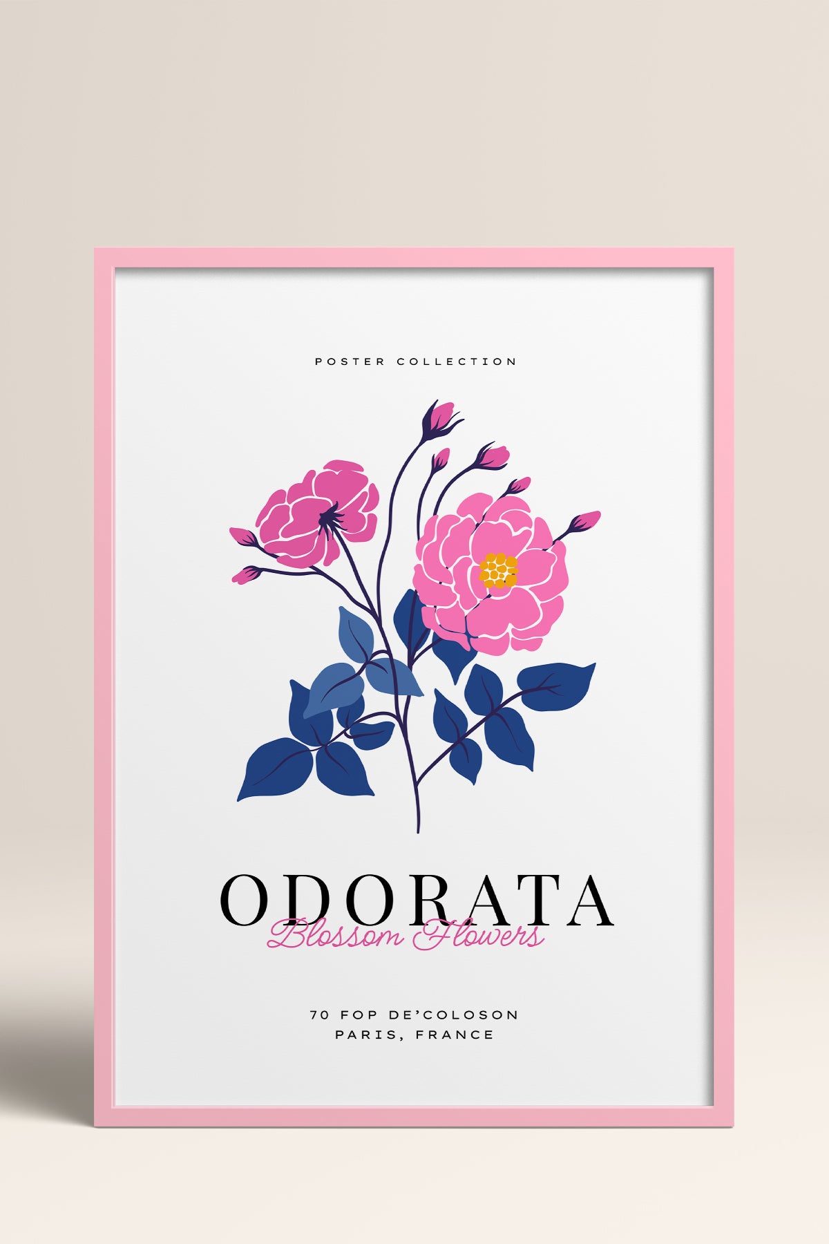 HOMEPACK Ahşap Çerçeveli Tablo Çerçeveli Poster Sanatsal Modern Duvar Dekoru BLOSSOM-30