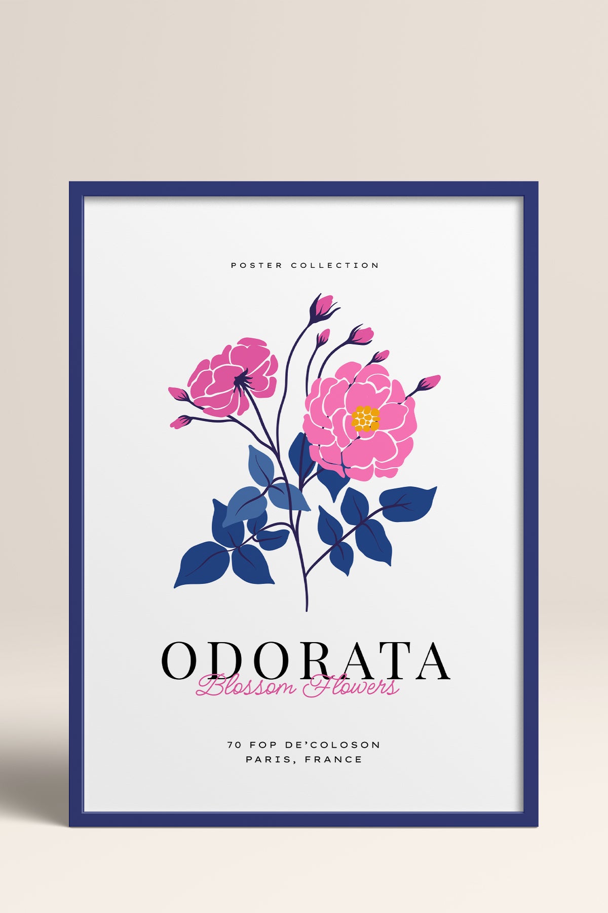 HOMEPACK Ahşap Çerçeveli Tablo Çerçeveli Poster Sanatsal Modern Duvar Dekoru BLOSSOM-30
