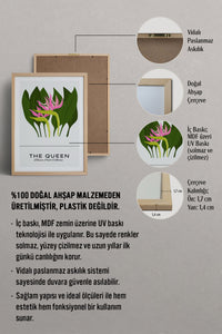 HOMEPACK Ahşap Çerçeveli Tablo Çerçeveli Poster Sanatsal Modern Duvar Dekoru BLOSSOM-31