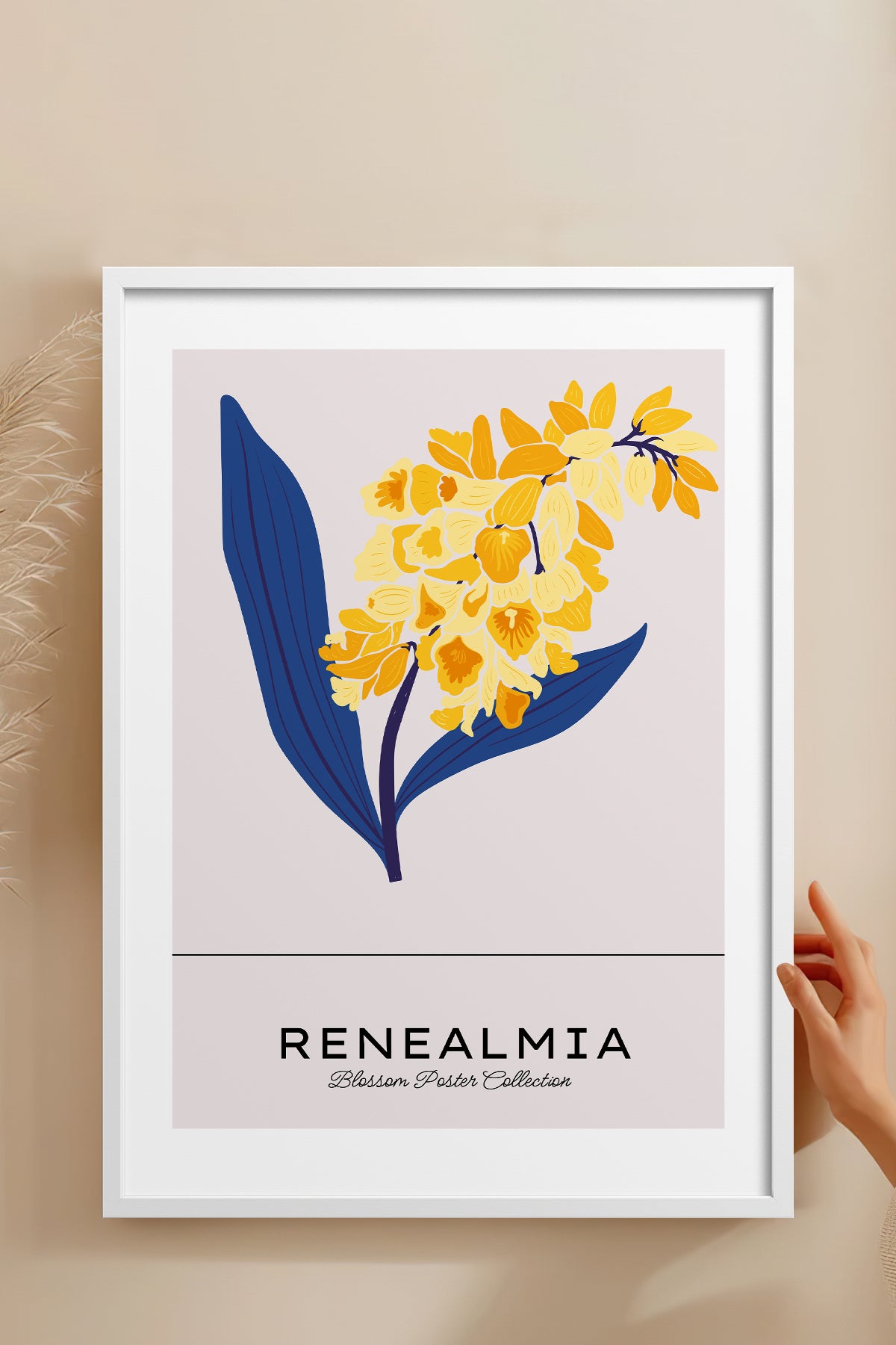HOMEPACK Ahşap Çerçeveli Tablo Çerçeveli Poster Sanatsal Modern Duvar Dekoru BLOSSOM-32