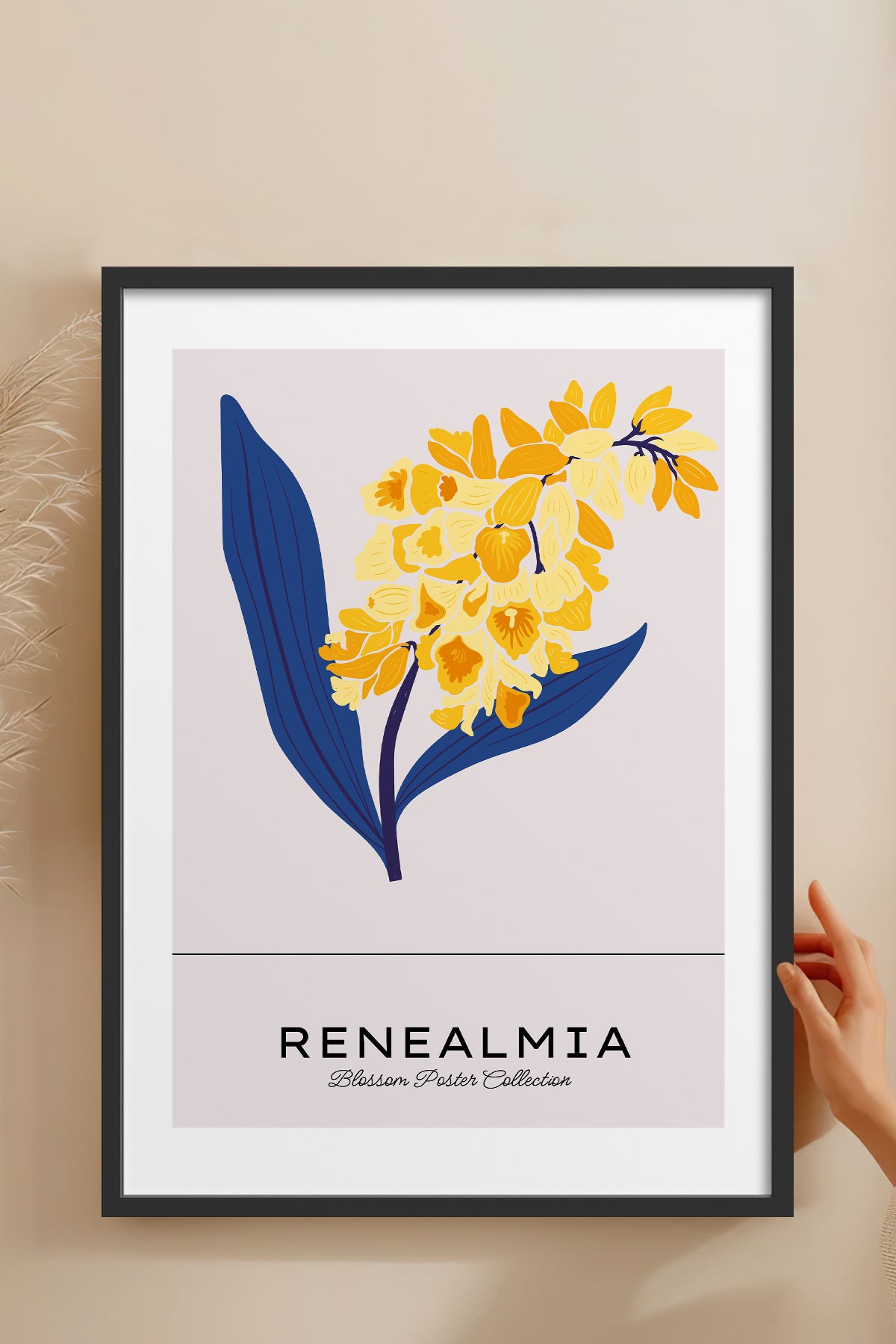 HOMEPACK Ahşap Çerçeveli Tablo Çerçeveli Poster Sanatsal Modern Duvar Dekoru BLOSSOM-32