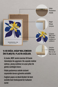 HOMEPACK Ahşap Çerçeveli Tablo Çerçeveli Poster Sanatsal Modern Duvar Dekoru BLOSSOM-33