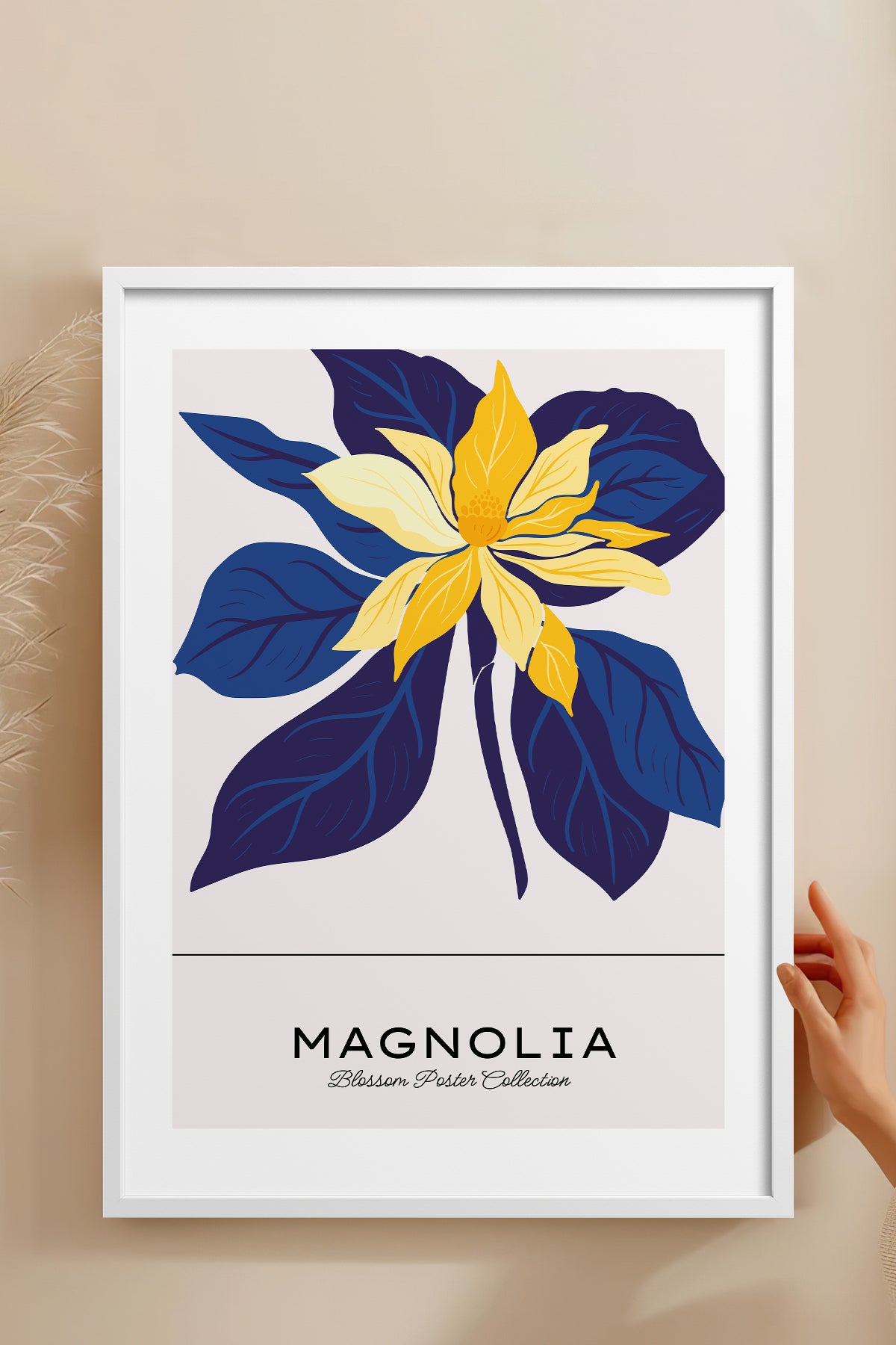HOMEPACK Ahşap Çerçeveli Tablo Çerçeveli Poster Sanatsal Modern Duvar Dekoru BLOSSOM-33