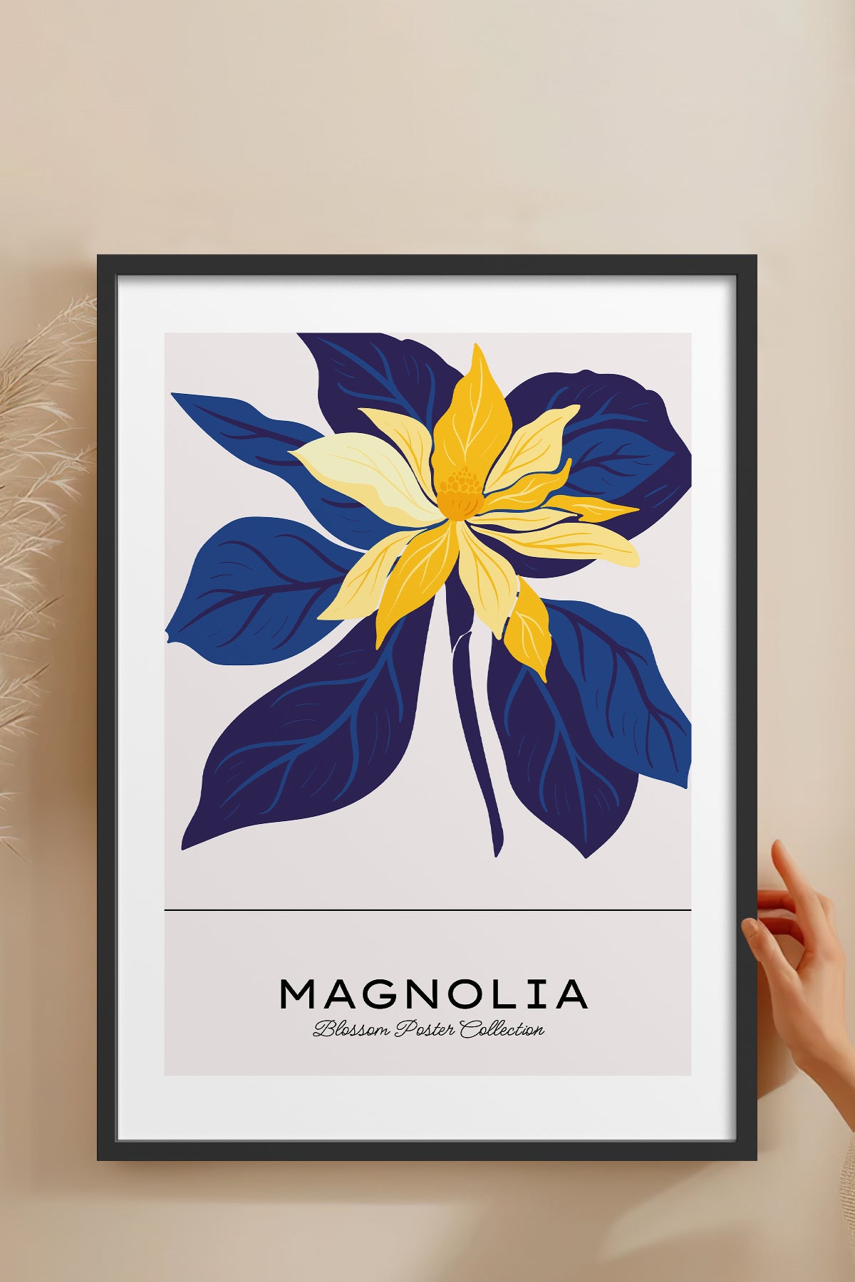 HOMEPACK Ahşap Çerçeveli Tablo Çerçeveli Poster Sanatsal Modern Duvar Dekoru BLOSSOM-33