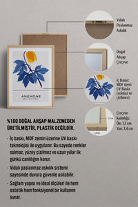 HOMEPACK Ahşap Çerçeveli Tablo Çerçeveli Poster Sanatsal Modern Duvar Dekoru BLOSSOM-35