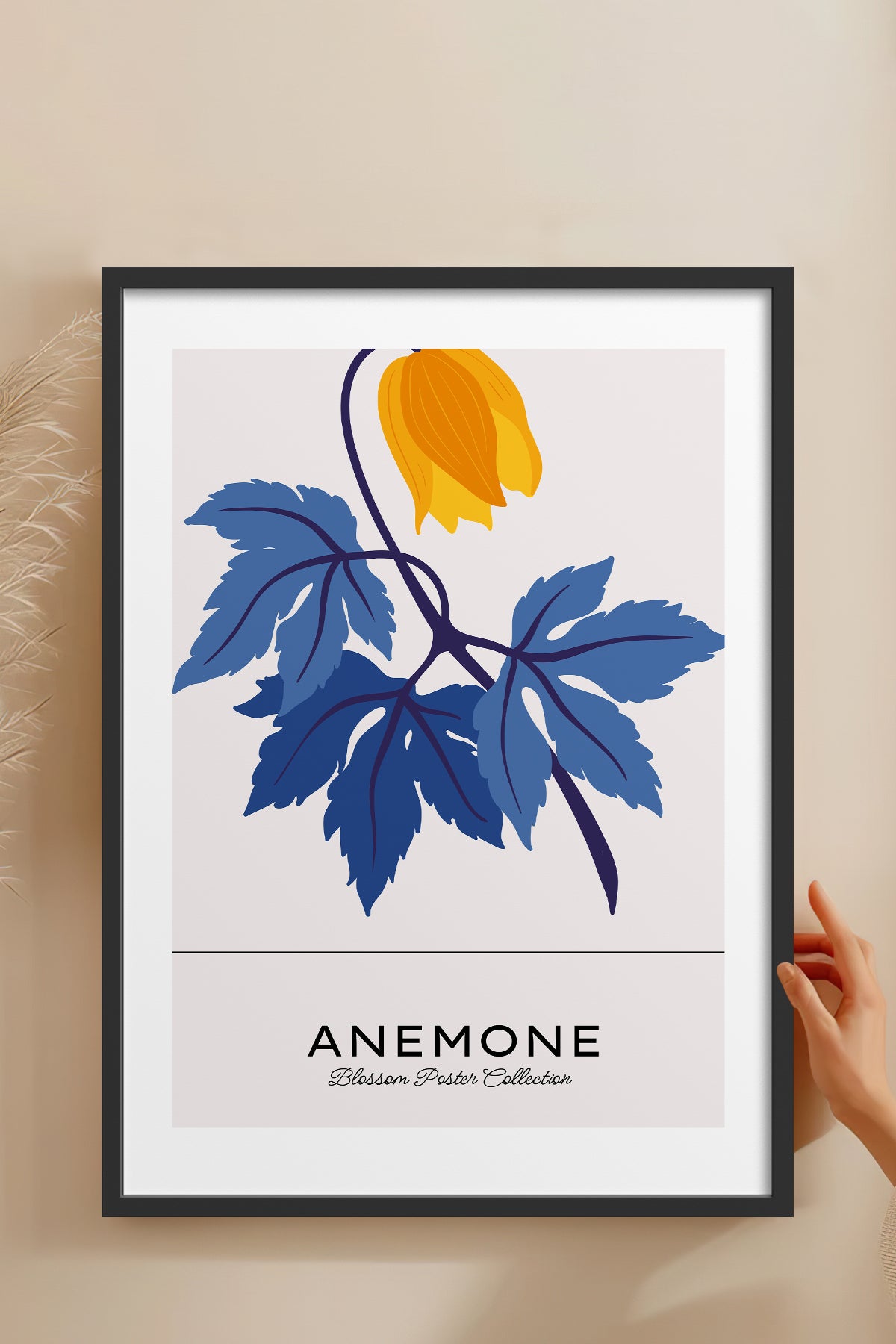 HOMEPACK Ahşap Çerçeveli Tablo Çerçeveli Poster Sanatsal Modern Duvar Dekoru BLOSSOM-35