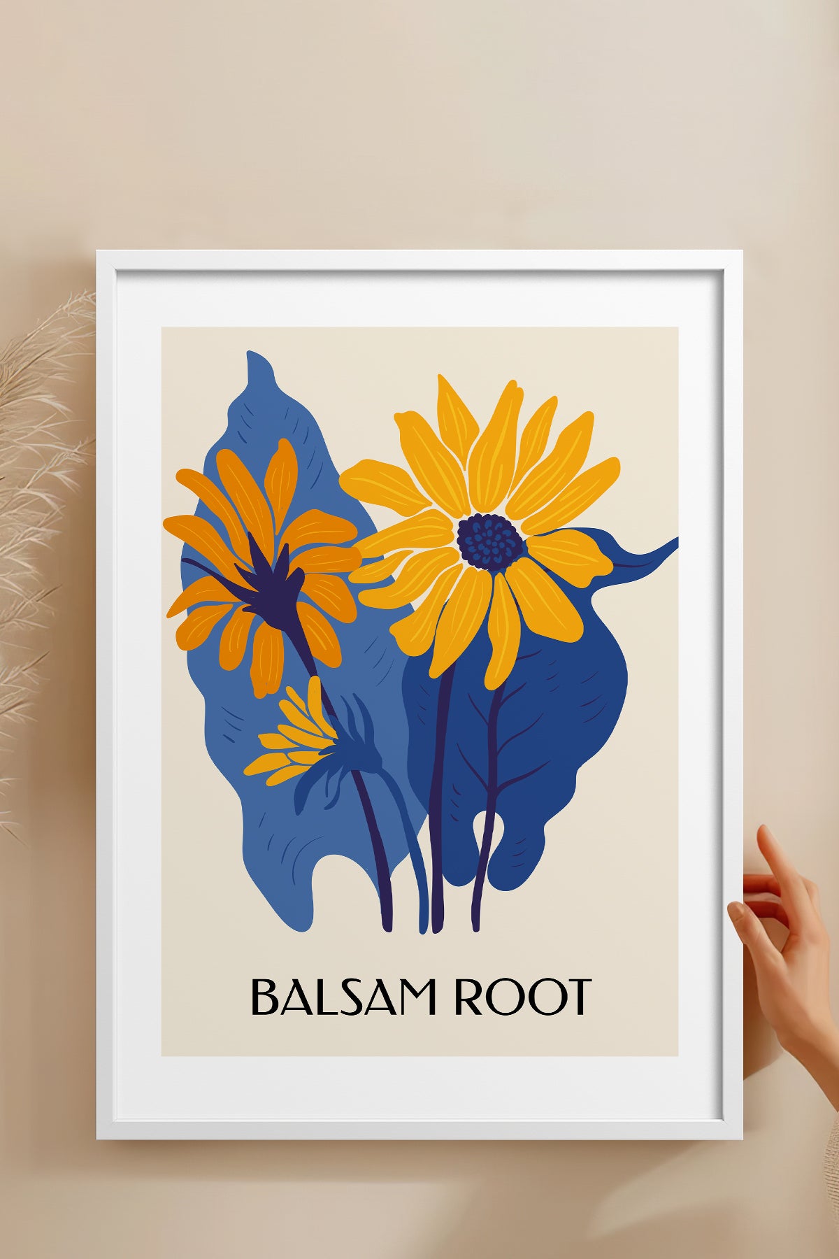 HOMEPACK Ahşap Çerçeveli Tablo Çerçeveli Poster Sanatsal Modern Duvar Dekoru BLOSSOM-38