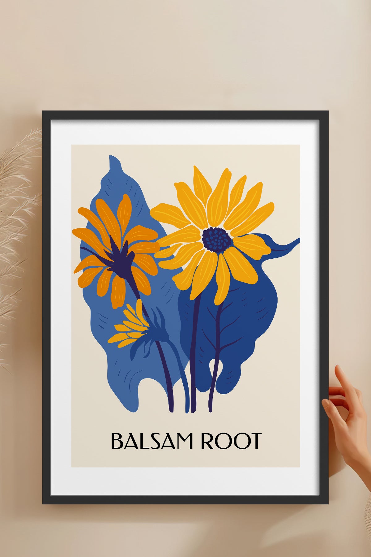 HOMEPACK Ahşap Çerçeveli Tablo Çerçeveli Poster Sanatsal Modern Duvar Dekoru BLOSSOM-38