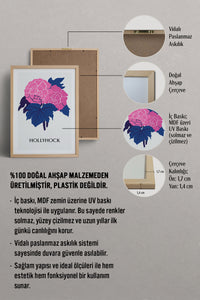 HOMEPACK Ahşap Çerçeveli Tablo Çerçeveli Poster Sanatsal Modern Duvar Dekoru BLOSSOM-39