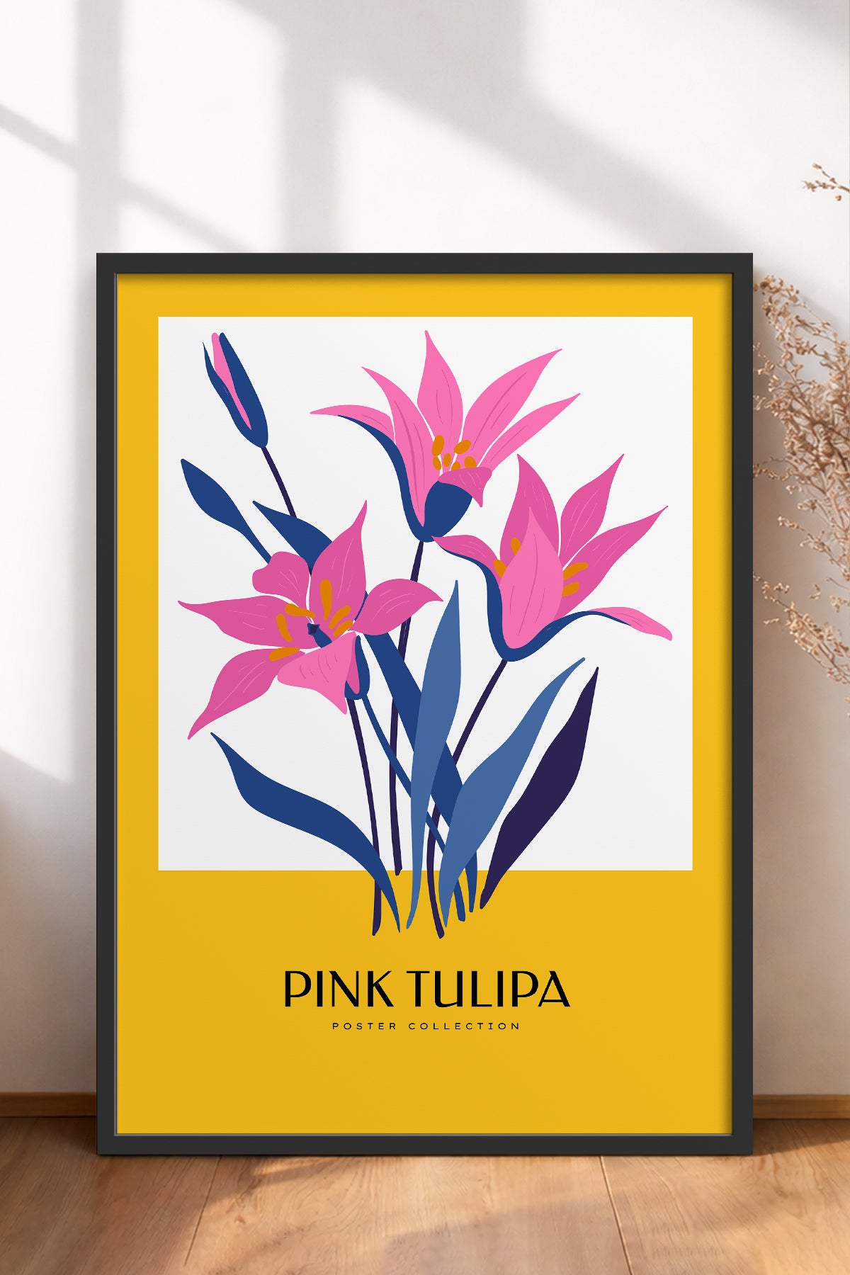 HOMEPACK Ahşap Çerçeveli Tablo Çerçeveli Poster Sanatsal Modern Duvar Dekoru BLOSSOM-40