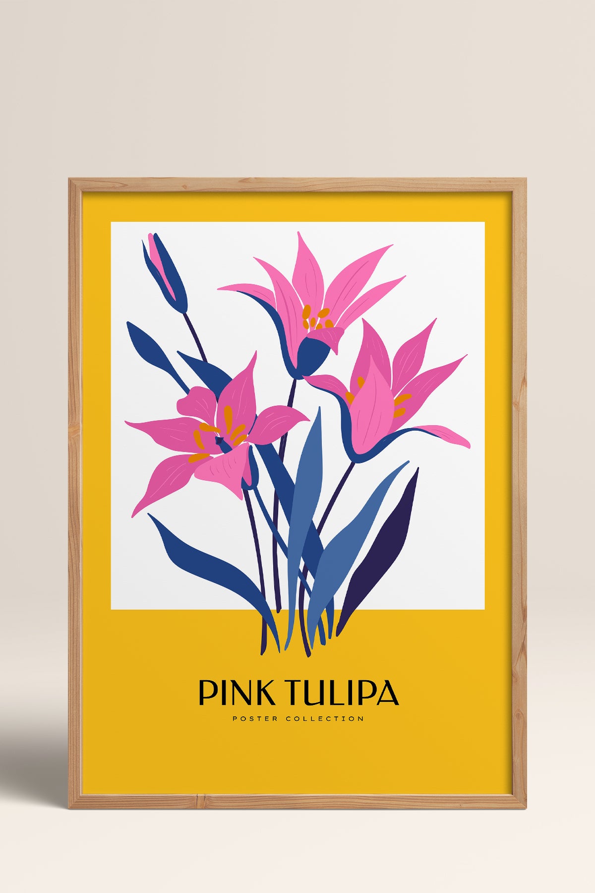 HOMEPACK Ahşap Çerçeveli Tablo Çerçeveli Poster Sanatsal Modern Duvar Dekoru BLOSSOM-40