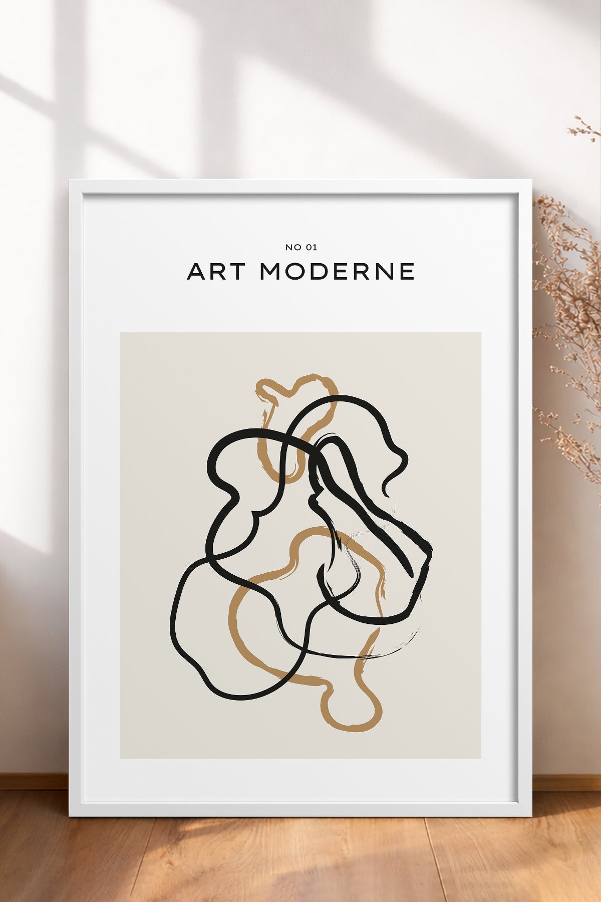 HOMEPACK Ahşap Çerçeveli Tablo Çerçeveli Poster Sanatsal Modern Duvar Dekoru BOHEMIAN-01