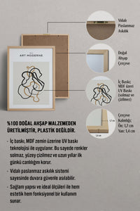 HOMEPACK Ahşap Çerçeveli Tablo Çerçeveli Poster Sanatsal Modern Duvar Dekoru BOHEMIAN-01
