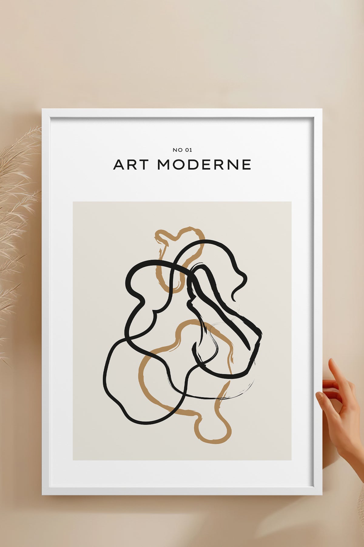 HOMEPACK Ahşap Çerçeveli Tablo Çerçeveli Poster Sanatsal Modern Duvar Dekoru BOHEMIAN-01