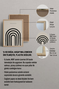 HOMEPACK Ahşap Çerçeveli Tablo Çerçeveli Poster Sanatsal Modern Duvar Dekoru BOHEMIAN-02