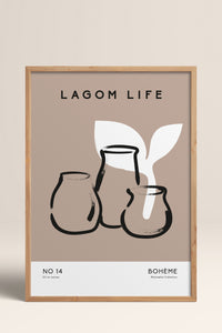 HOMEPACK Ahşap Çerçeveli Tablo Çerçeveli Poster Sanatsal Modern Duvar Dekoru BOHEMIAN-04